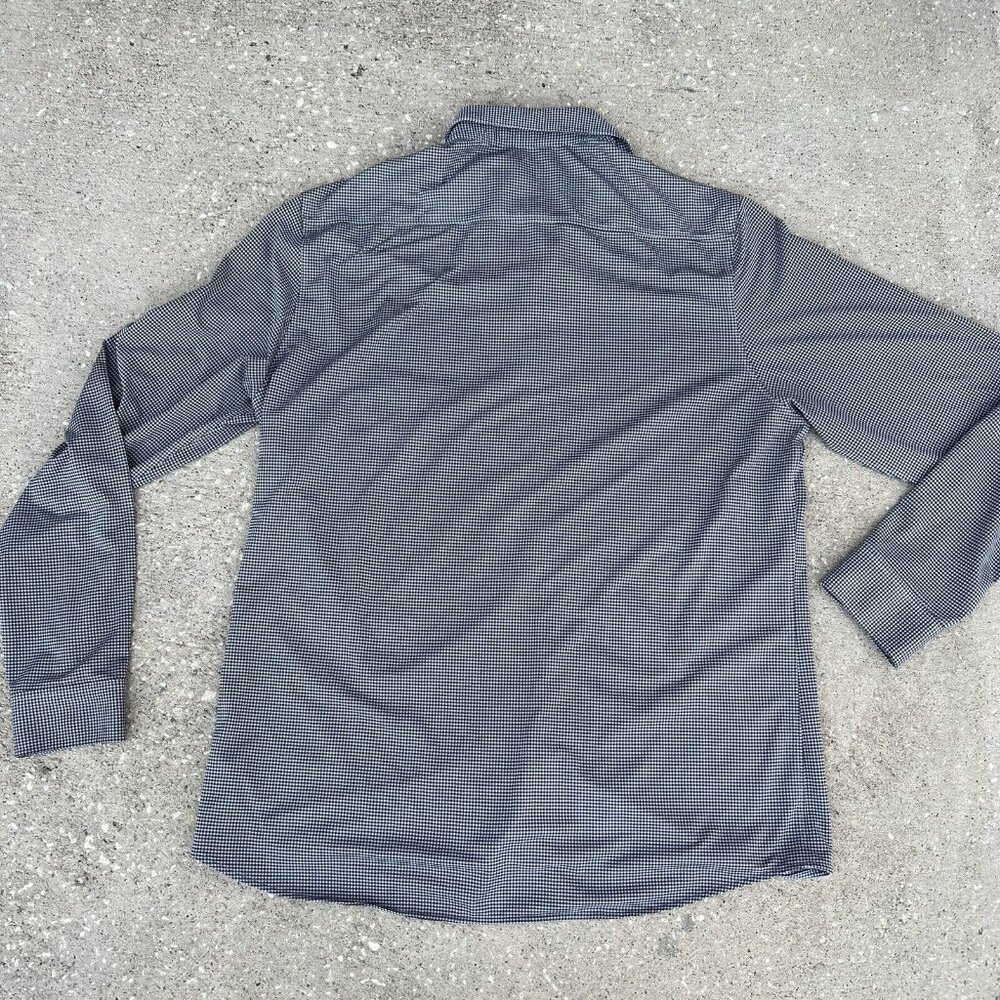 Michael Kors Shirt Slim Fit XL Blue White Button Up‎ Long Sleeve Cotton - Picture 9 of 9